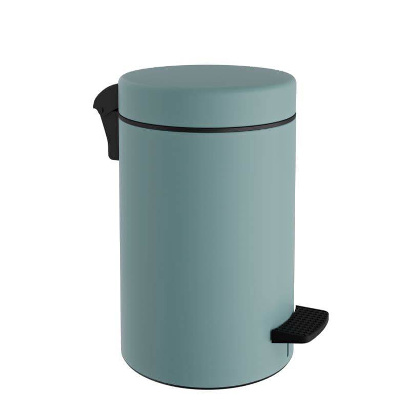 Χαρτοδοχείο Pam 2037-913 9lt soft close Ματ Τιρκουάζ Φ20x36cm (χωρίς εσωτερικό πλαστικό κάδο)