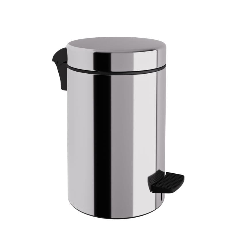 Χαρτοδοχείο Pam 2037-001 9lt soft close Χρώμιο Φ20x36cm (χωρίς εσωτερικό πλαστικό κάδο)