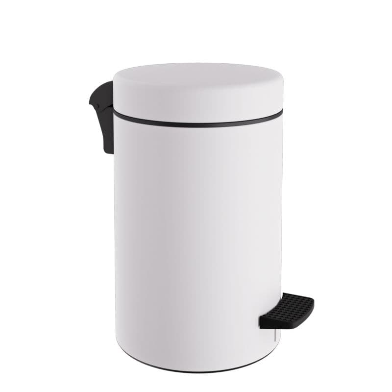 Χαρτοδοχείο Pam 2037-033 9lt soft close Ματ Λευκό Φ20x36cm (χωρίς εσωτερικό πλαστικό κάδο)