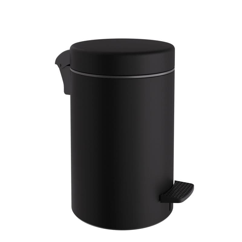 Χαρτοδοχείο Pam 2037-403 9lt soft close Ματ Μαύρο Φ20x36cm (χωρίς εσωτερικό πλαστικό κάδο)