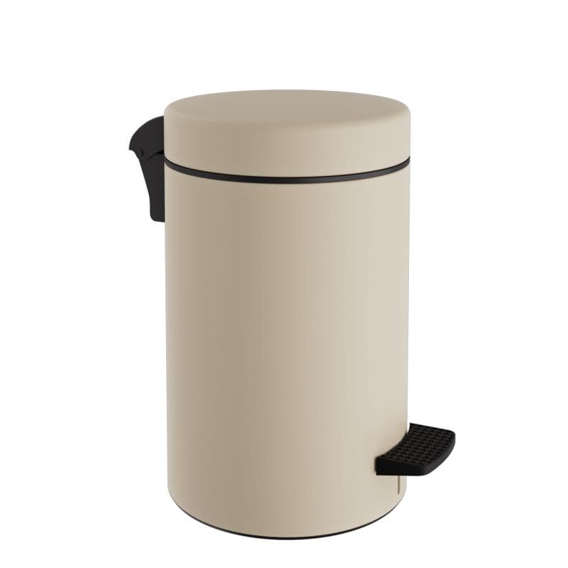 Χαρτοδοχείο Pam 2037-703 9lt soft close Ματ Ivory Φ20x36cm (χωρίς εσωτερικό πλαστικό κάδο)