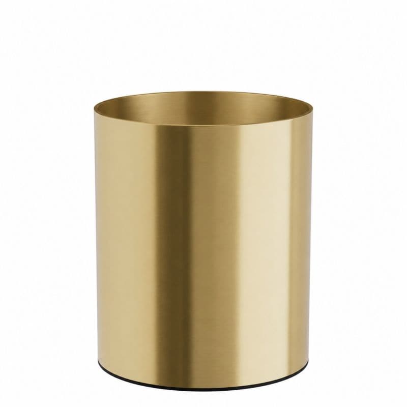 Καλάθι Γραφείου & Δωματίου Pam 2531-023 15lt Brushed Brass Φ25x30cm (χωρίς εσωτερικό κάδο)