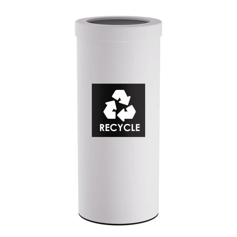 Κάδος Ανακύκλωσης Pam 382560-033 Ματ Λευκό 30lt Φ25x60cm
