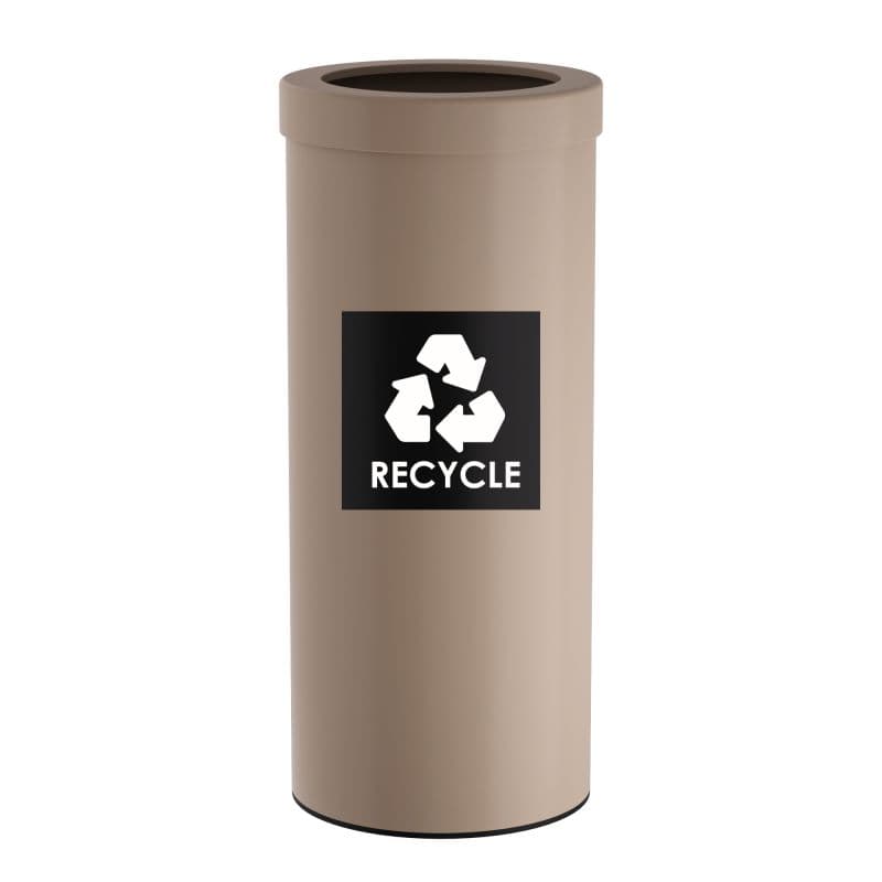 Κάδος Ανακύκλωσης Pam 382560-103 Ματ Μπεζ 30lt Φ25x60cm