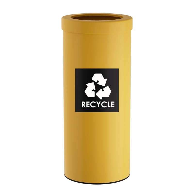 Κάδος Ανακύκλωσης Pam 382560-603 Ματ Κίτρινο 30lt Φ25x60cm