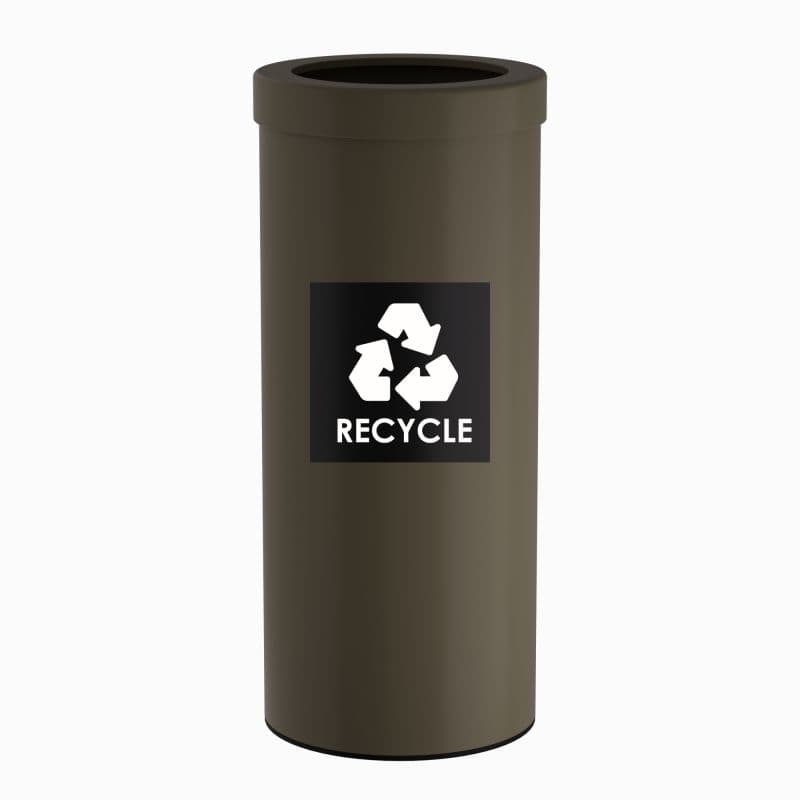 Κάδος Ανακύκλωσης Pam 382560-963 Matt Light Bronze 30lt Φ25x60cm