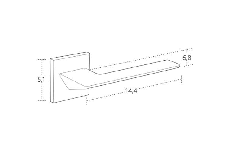 Πόμολα Πόρτας με Ροζέτα Roline K 801 Ανθρακί - 2