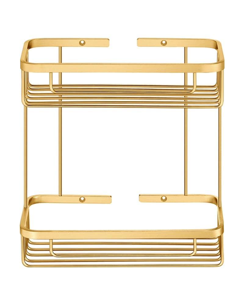 Θήκη παραλληλόγραμμη Διπλή Sanco 00004-PVD-02BR PVD Golden Brass Brushed 26,5x12,5x29cm