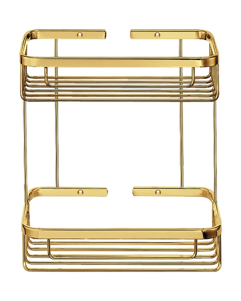 Θήκη παραλληλόγραμμη Διπλή Sanco 00004-PVD-02PL PVD Golden Brass Polished 26,5x12,5x29cm