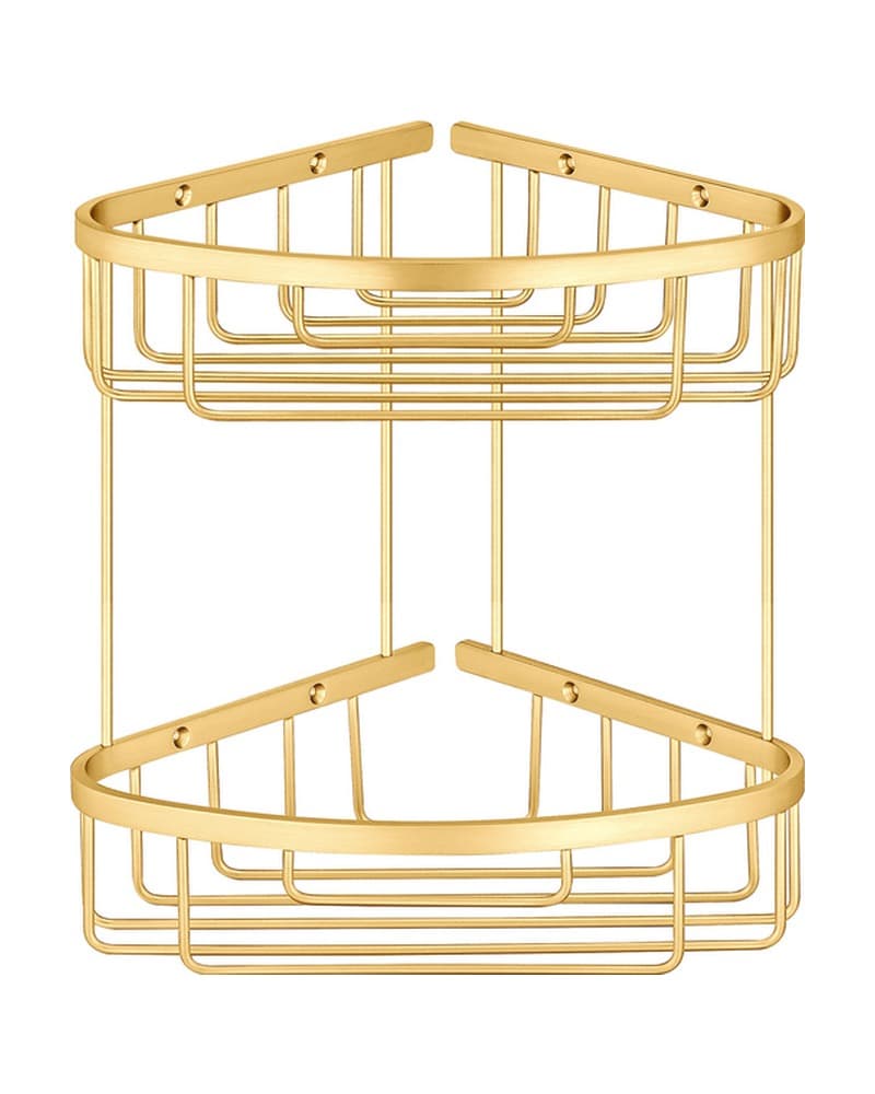Θήκη γωνιακή Διπλή Sanco 00009-PVD-02BR PVD Golden Brass Brushed 27x21x29cm