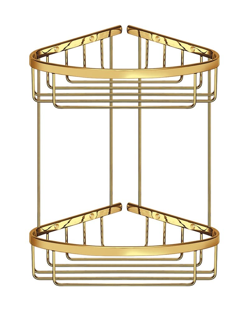 Θήκη γωνιακή Διπλή Sanco 00009-PVD-02PL PVD Golden Brass Polished 27x21x29cm