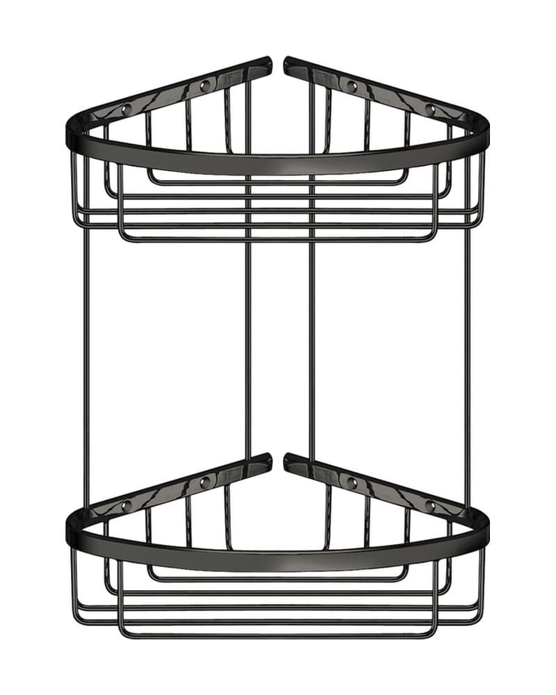 Θήκη γωνιακή Διπλή Sanco 00009-PVD-05PL PVD Gun Metal Polished 27x21x29cm