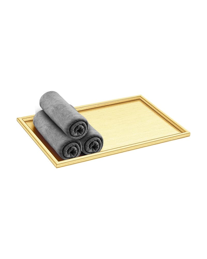 Δίσκος Πετσετών Sanco Hotel Amenities 00136-PVD-02BR PVD Golden Brass Brushed 30x20x1cm