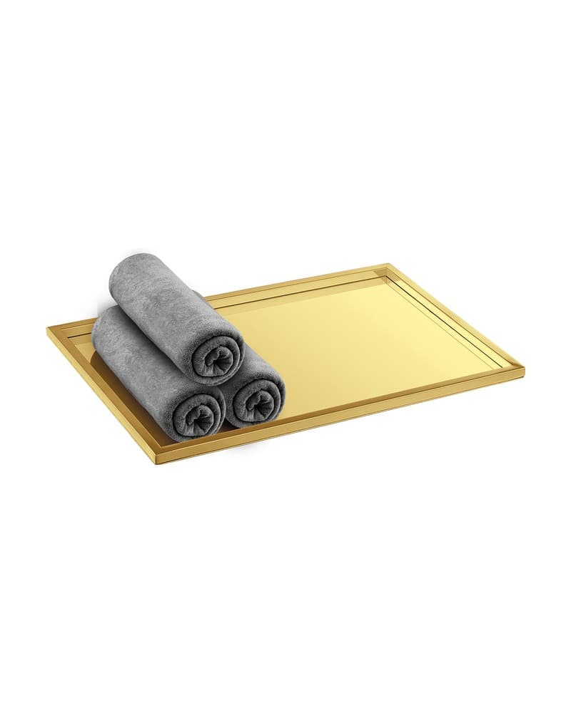 Δίσκος Πετσετών Sanco Hotel Amenities 00136-PVD-02PL PVD Golden Brass Polished 30x20x1cm