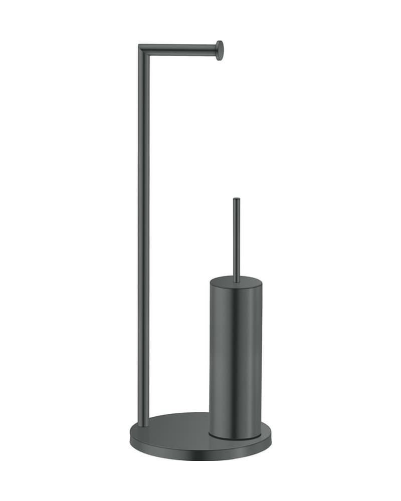 Καλόγερος Χαρτοθήκη με Πιγκάλ Sanco 00542-Μ118 Anthracite Grained 22x22x83cm