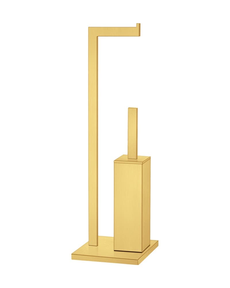 Καλόγερος Χαρτοθήκη με Πιγκάλ Sanco 00544-PVD-02BR PVD Golden Brass Brushed 22x19x83cm