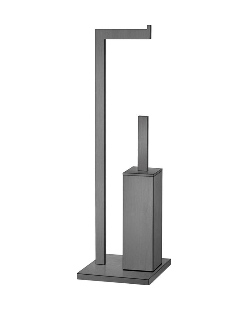 Καλόγερος Χαρτοθήκη με Πιγκάλ Sanco 00544-PVD-05BR PVD Gun Metal Brushed 22x19x83cm