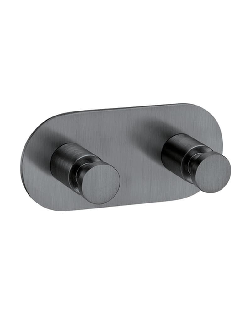 Άγκιστρο διπλό Sanco Ergon 00646-PVD-05BR PVD Gun Metal Brushed 11x5x5cm