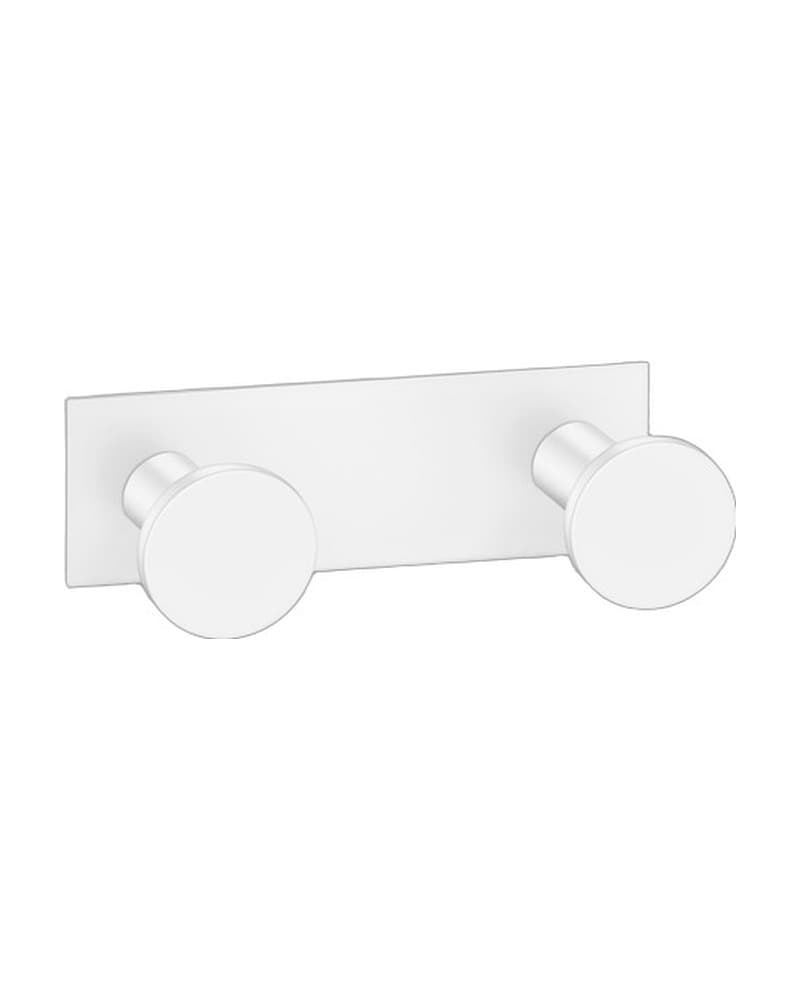 Άγκιστρο Διπλό Sanco Bath Robe Hook & Door Stop 00682-Μ101 Ματ Λευκό 8x3,5x3,5cm