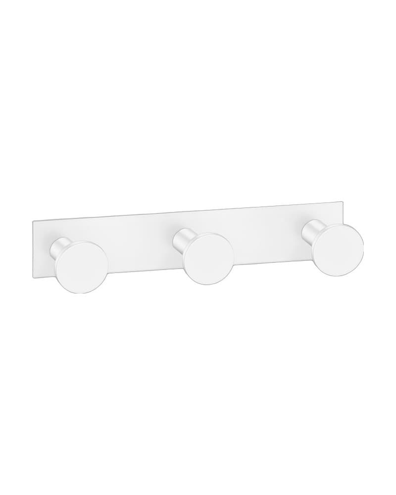 Άγκιστρο Τριπλό Sanco Bath Robe Hook & Door Stop 00683-Μ101 Ματ Λευκό 13x3,5x3,5cm