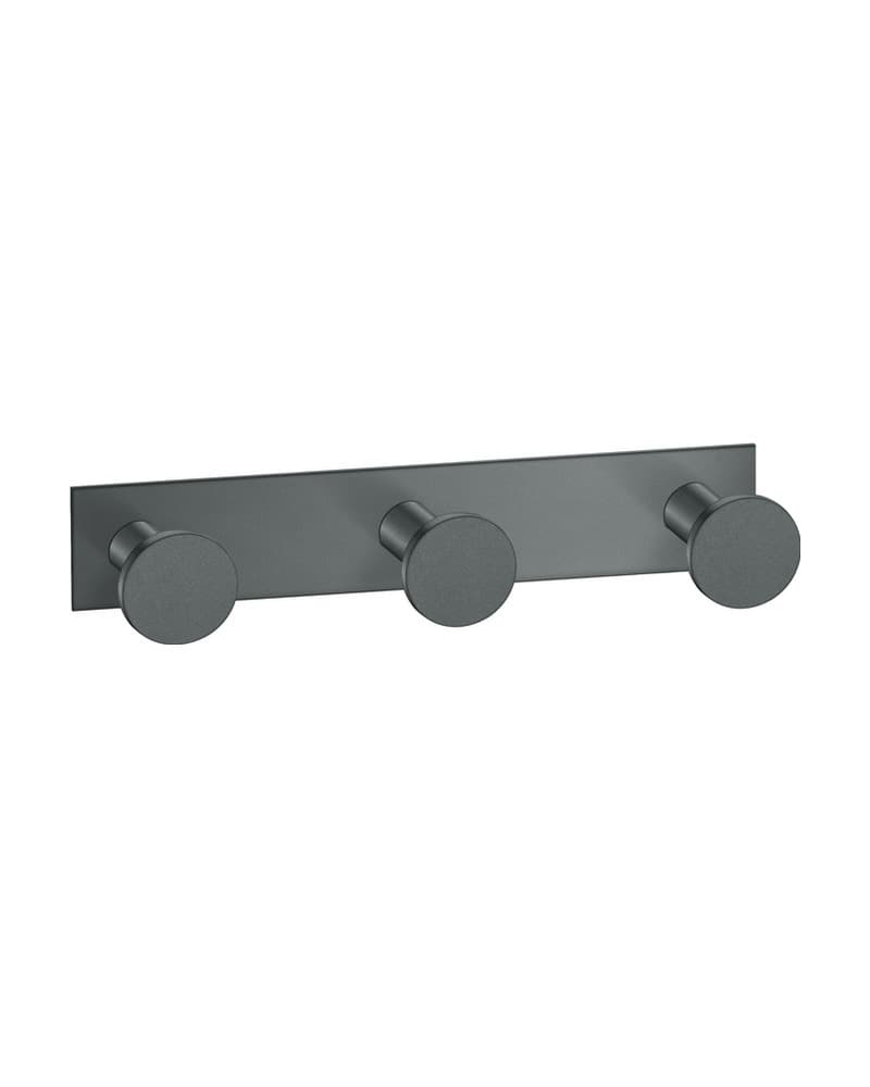 Άγκιστρο Τριπλό Sanco Bath Robe Hook & Door Stop 00683-Μ118 Anthracite Grained 13x3,5x3,5cm