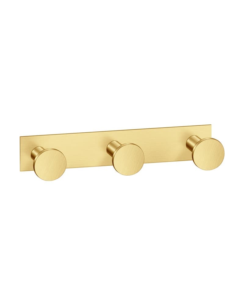 Άγκιστρο Τριπλό Sanco Bath Robe Hook & Door Stop 00683-PVD-02BR PVD Golden Brass Brushed 13x3,5x3,5cm