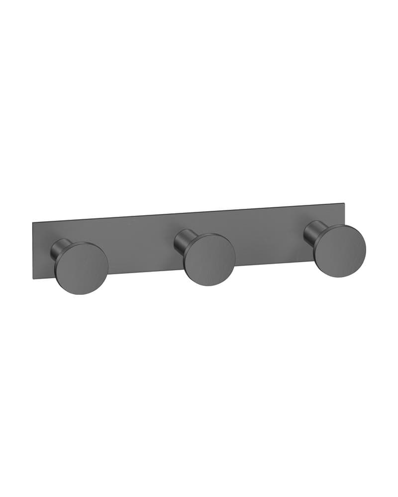 Άγκιστρο Τριπλό Sanco Bath Robe Hook & Door Stop 00683-PVD-05BR PVD Gun Metal Brushed 13x3,5x3,5cm