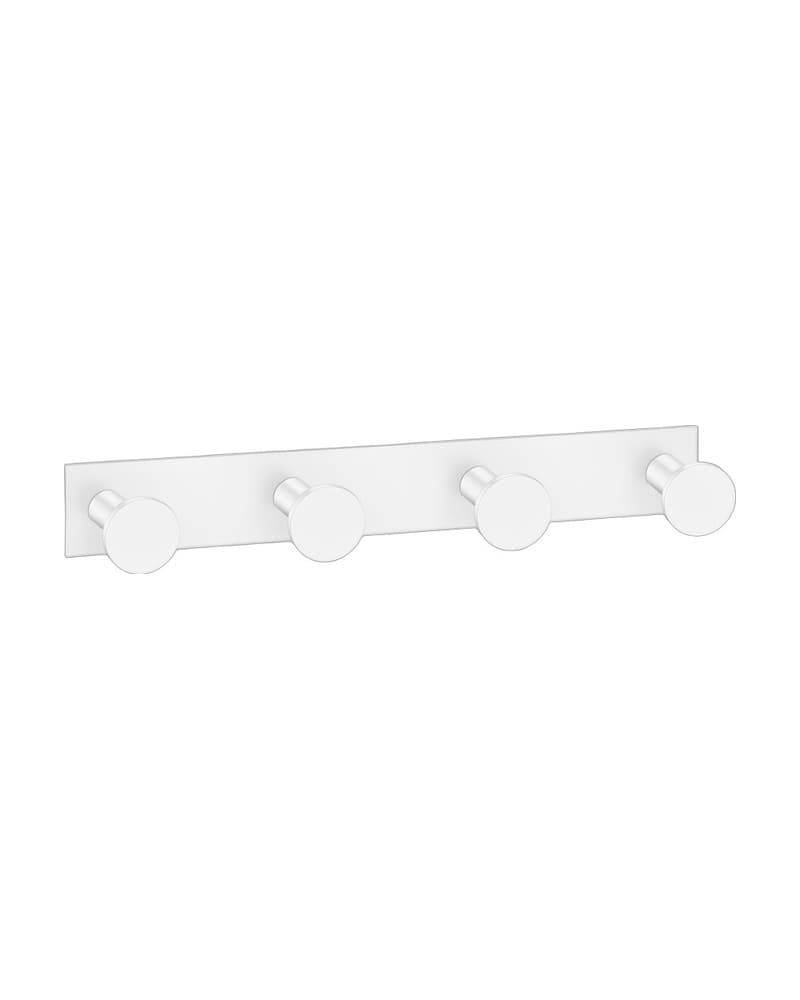 Άγκιστρο Τετραπλό Sanco Bath Robe Hook & Door Stop 00684-Μ101 Ματ Λευκό 18x3,5x3,5cm