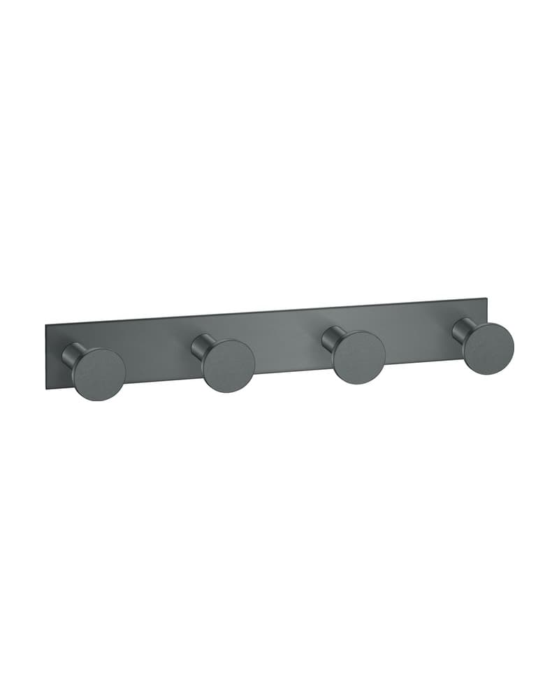 Άγκιστρο Τετραπλό Sanco Bath Robe Hook & Door Stop 00684-Μ118 Anthracite Grained 18x3,5x3,5cm