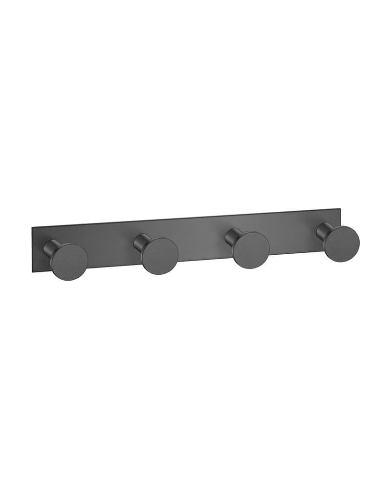 Άγκιστρο Τετραπλό Sanco Bath Robe Hook & Door Stop 00684-122 Graphite Dark 18x3,5x3,5cm
