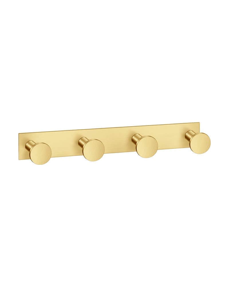 Άγκιστρο Τετραπλό Sanco Bath Robe Hook & Door Stop 00684-PVD-02BR PVD Golden Brass Brushed 18x3,5x3,5cm