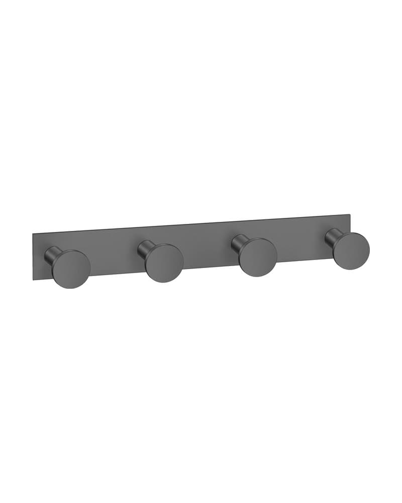 Άγκιστρο Τετραπλό Sanco Bath Robe Hook & Door Stop 00684-PVD-05BR PVD Gun Metal Brushed 18x3,5x3,5cm