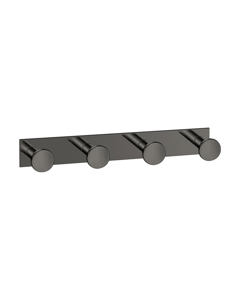Άγκιστρο Τετραπλό Sanco Bath Robe Hook & Door Stop 00684-PVD-05PL PVD Gun Metal Polished 18x3,5x3,5cm