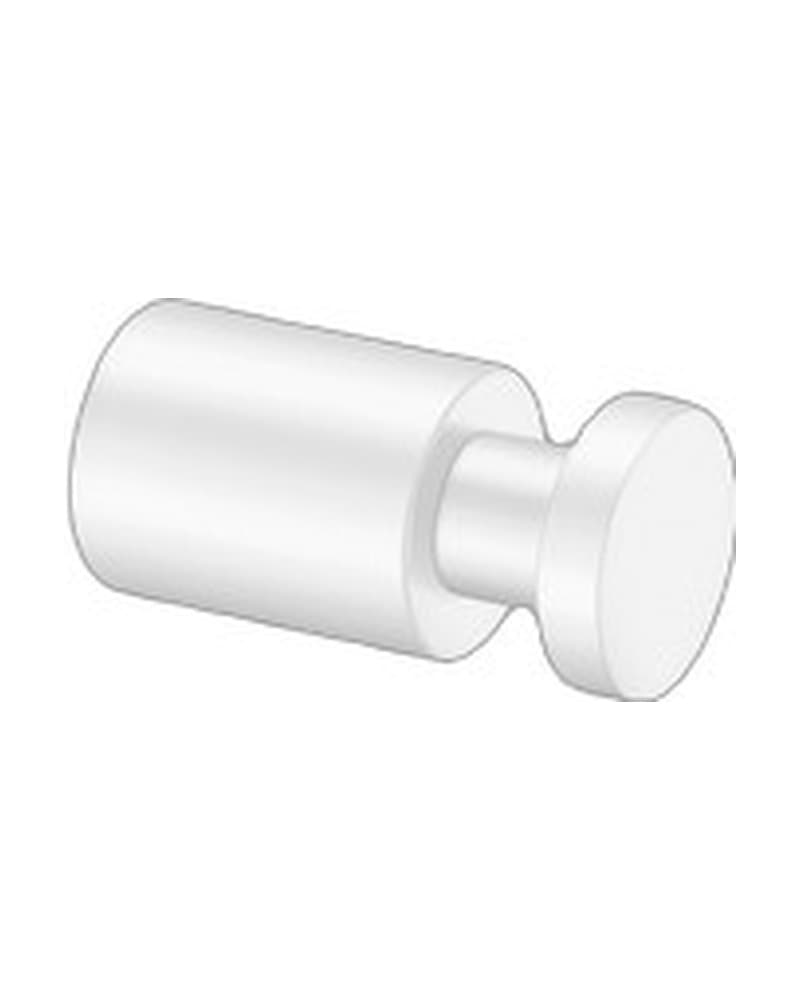 Άγκιστρο μονό Sanco Ergon 00690-Μ101 Ματ Λευκό Φ2x4,5cm