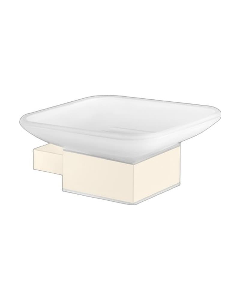 Σαπουνοθήκη Επιτοίχια Sanco Monogram 120402-Μ102 Beige Mat 11,5x10,5x5cm