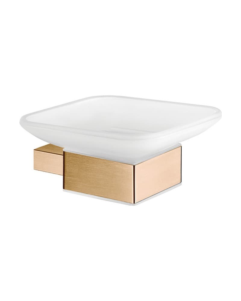 Σαπουνοθήκη Επιτοίχια Sanco Monogram 120402-PVD-01BR PVD Warm Bronze Brushed 11,5x10,5x5cm