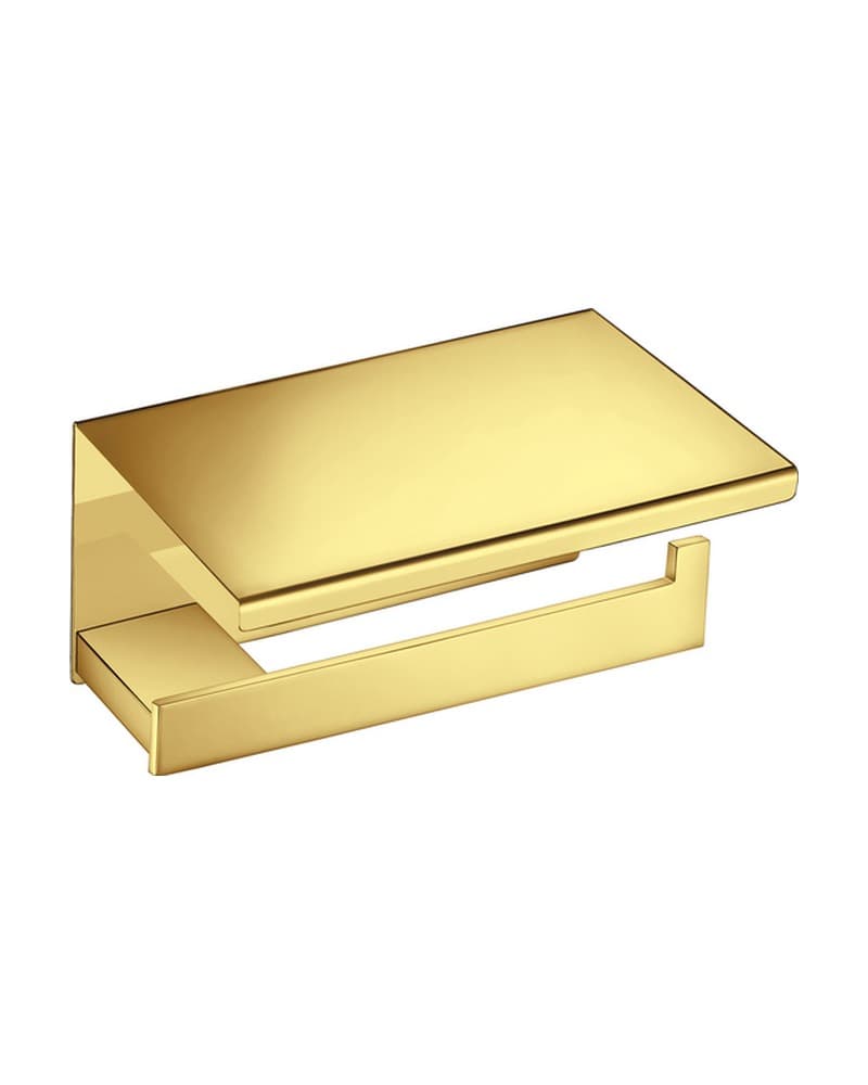 Χαρτοθήκη με καπάκι Sanco Monogram 120407-PVD-02PL PVD Golden Brass Polished 15x11x9cm