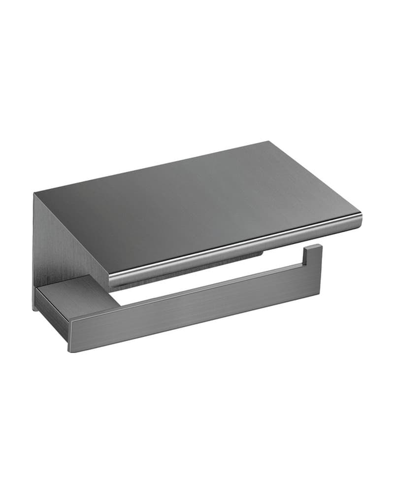 Χαρτοθήκη με καπάκι Sanco Monogram 120407-PVD-05BR PVD Gun Metal Brushed 15x11x9cm