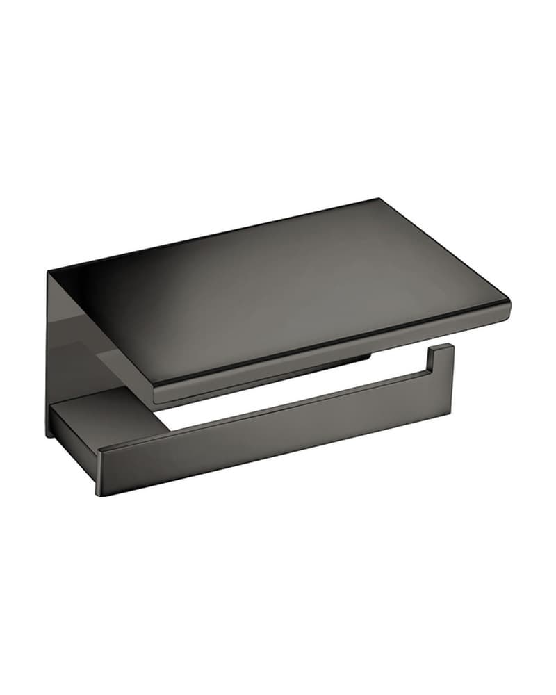 Χαρτοθήκη με καπάκι Sanco Monogram 120407-PVD-05PL PVD Gun Metal Polished 15x11x9cm