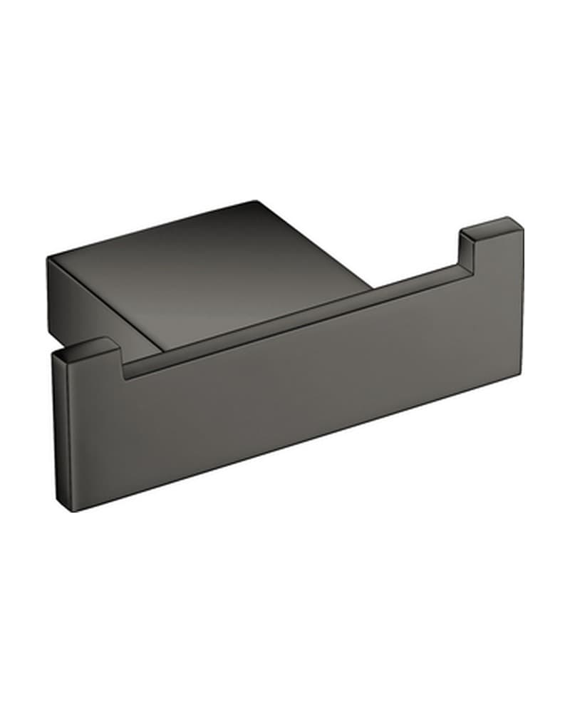 Άγκιστρο διπλό Sanco Monogram 120418-PVD-05PL PVD Gun Metal Polished 8x2,5x5,5cm
