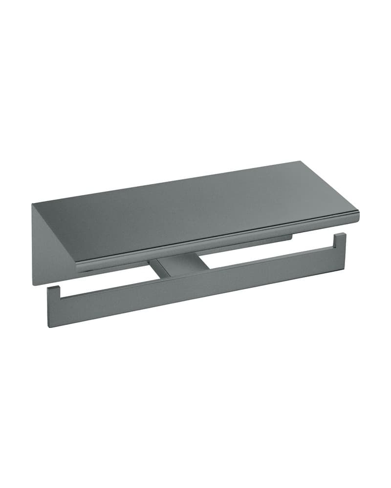 Χαρτοθήκη Διπλή με καπάκι Sanco Monogram 120427-Μ118 Anthracite Grained 25x11x9cm