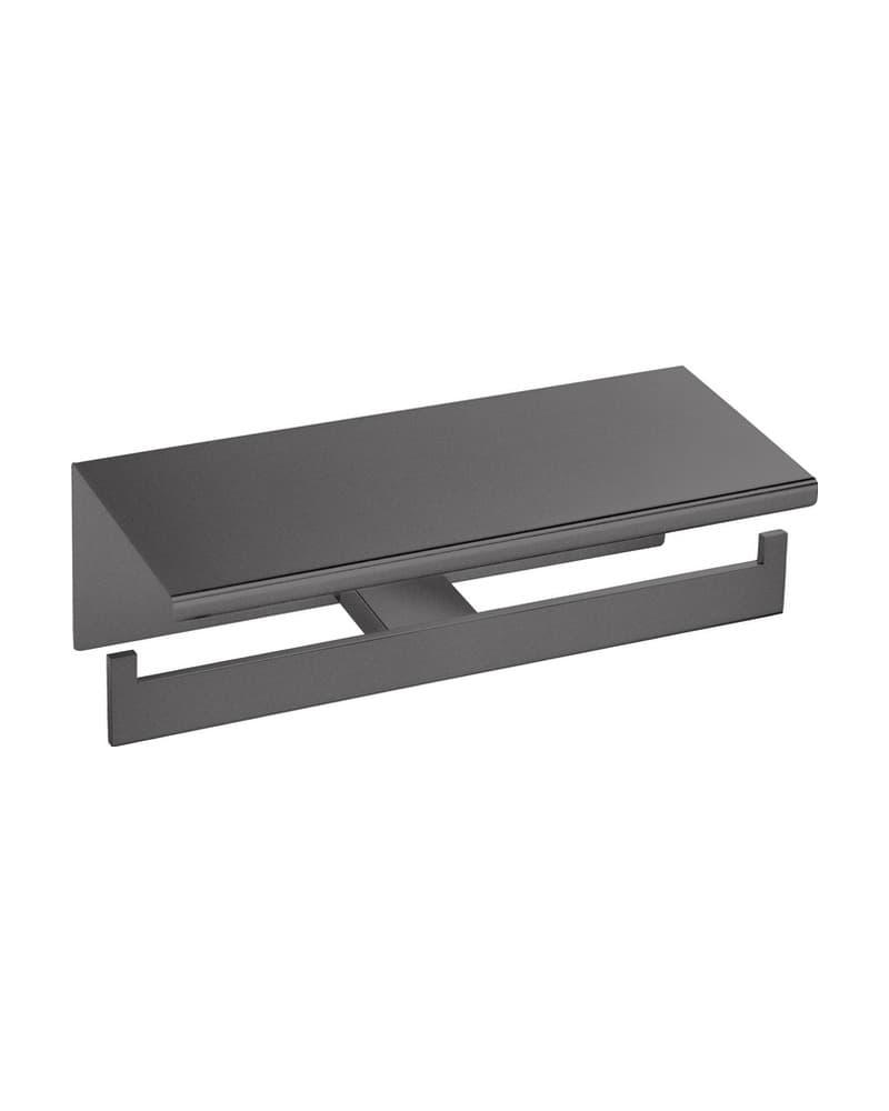 Χαρτοθήκη Διπλή με καπάκι Sanco Monogram 120427-122 Graphite Dark 25x11x9cm