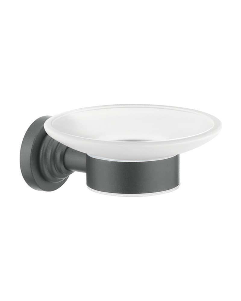 Σαπουνοθήκη Επιτοίχια Sanco Vintage 120502-Μ118 Anthracite Grained 12,5x14x6cm