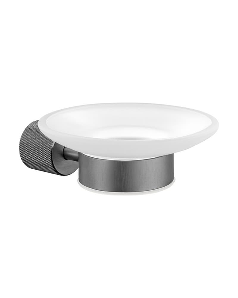 Σαπουνοθήκη Επιτοίχια Sanco Lithos 121102-PVD-05BR PVD Gun Metal Brushed 12,5x15x5cm