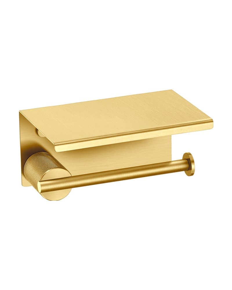 Χαρτοθήκη με καπάκι Sanco Lithos 121107-PVD-02BR PVD Golden Brass Brushed 16x11x8cm