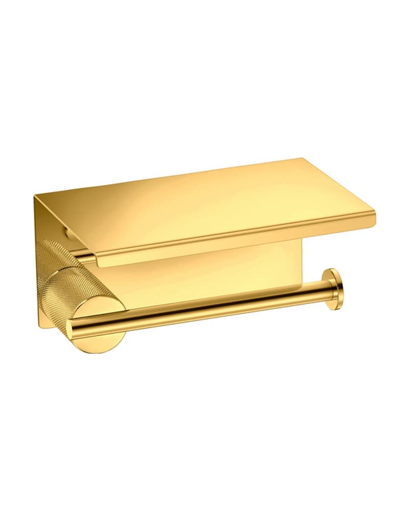Χαρτοθήκη με καπάκι Sanco Lithos 121107-PVD-02PL PVD Golden Brass Polished 16x11x8cm