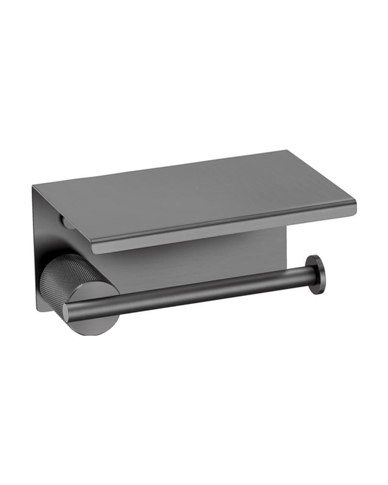 Χαρτοθήκη με καπάκι Sanco Lithos 121107-PVD-05BR PVD Gun Metal Brushed 16x11x8cm