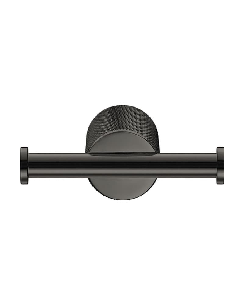 Άγκιστρο Διπλό Sanco Lithos 121118-PVD-05PL PVD Gun Metal Polished 10x6x3,6cm