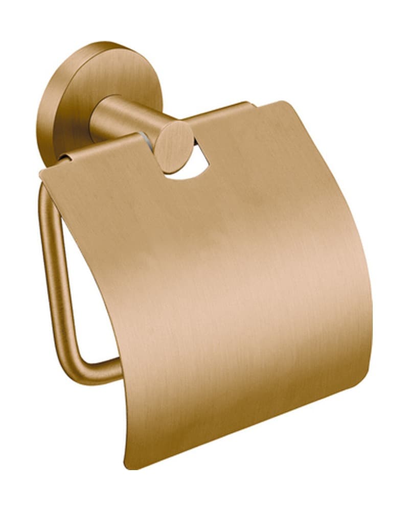 Χαρτοθήκη με καπάκι Sanco Gaea 121217-PVD-01BR PVD Warm Bronze Brushed 14x7,5x13cm