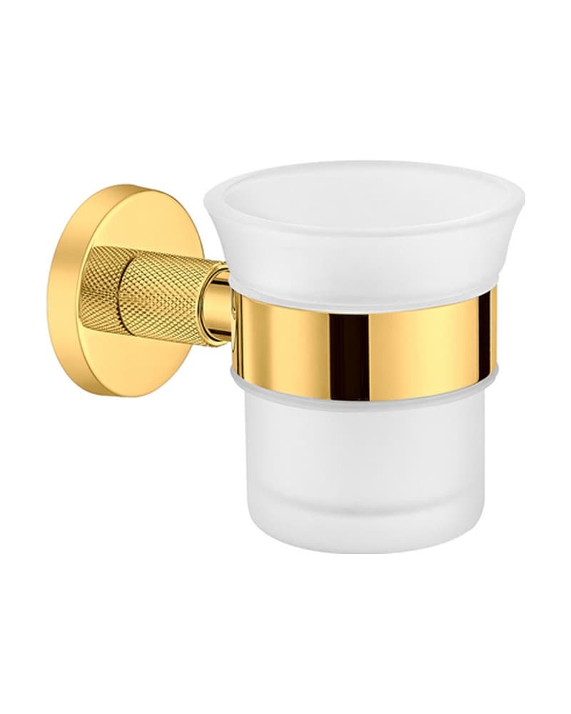 Ποτηροθήκη Επιτοίχια Sanco Dorian 121301-PVD-02PL PVD Golden Brass Polished 8x11,5x8,5cm